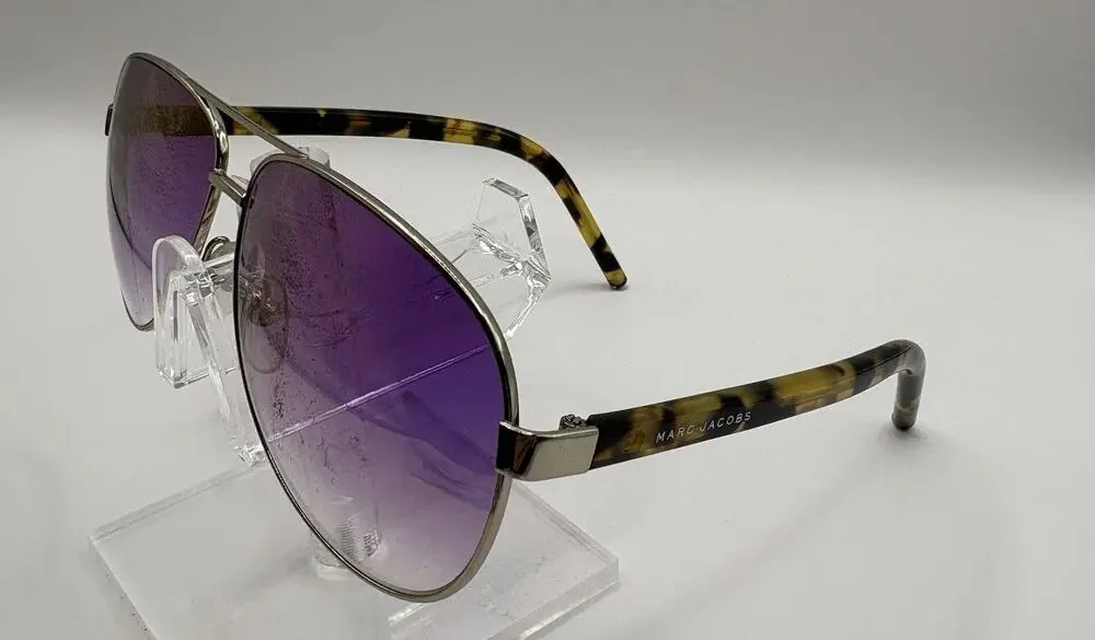 Marc Jacobs Aviator Sunglasses Purple Lens Tortoise Arms